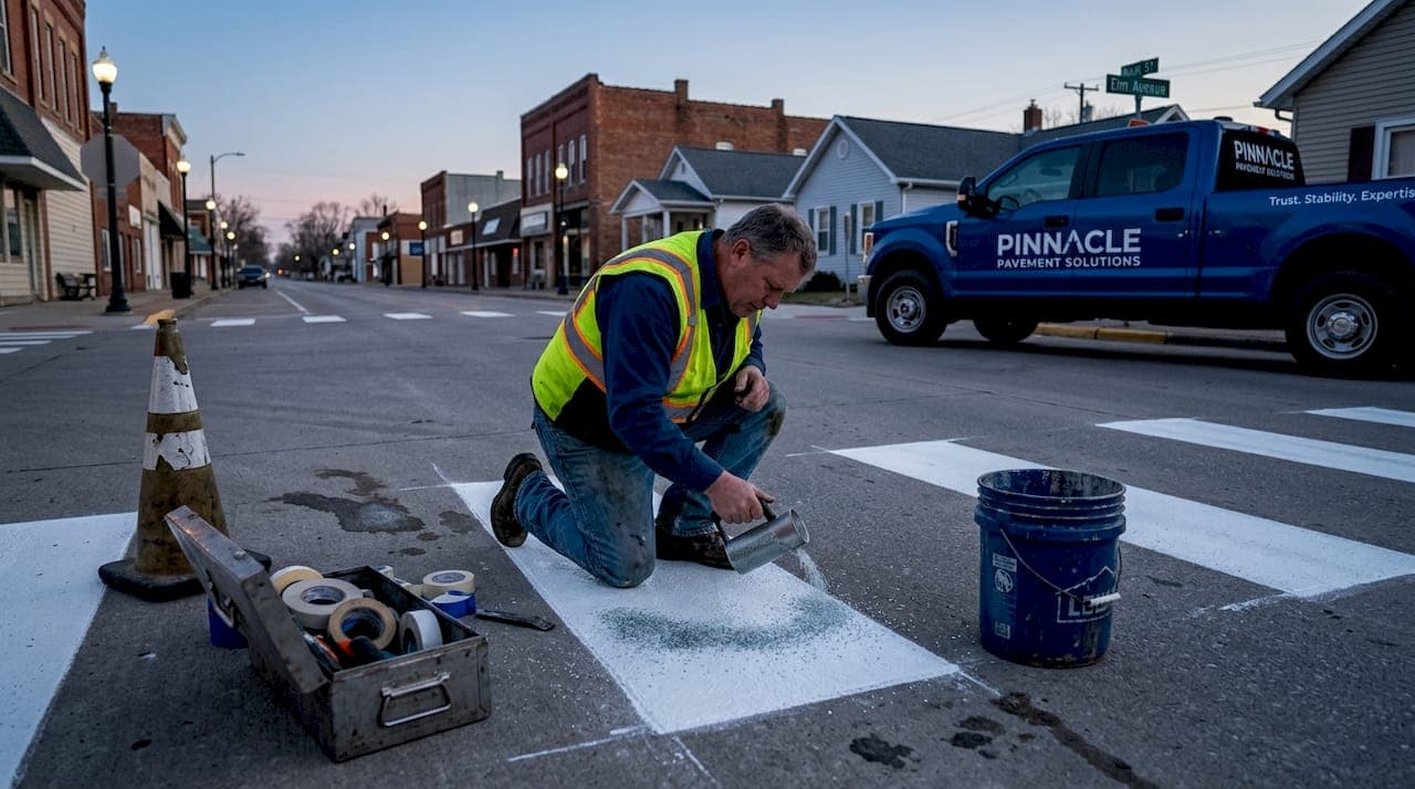 Thermoplastic roadway marking guide for safe, compliant results